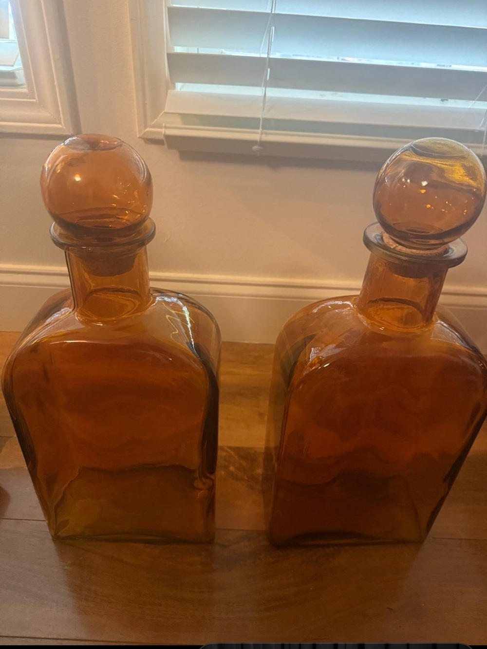 Amber Glass Decanter Bottle with Stopper - Home Accents